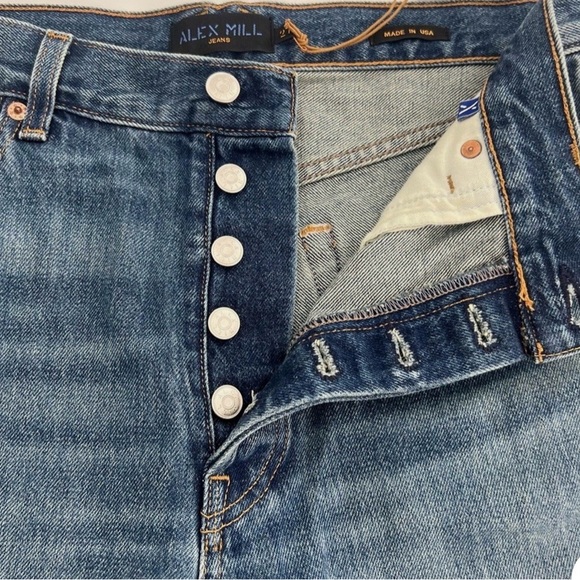 Women’s Alex Mill - Bev Mid Rise Relaxed  Straight Denim Jeans - Picture 3 of 6